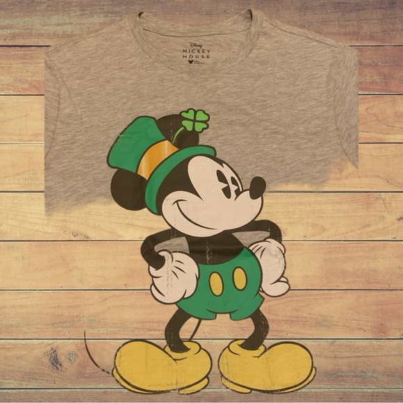 Disney Mickey Mouse Saint Patrick’s Day Shirt Vintage Style Minnie Land World - Picture 2 of 5